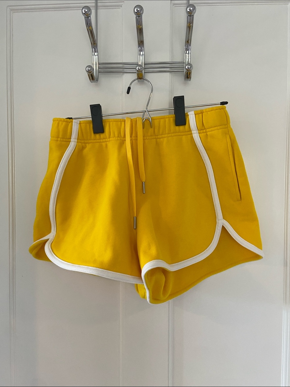 Lululemon Yellow Drawstring Retro Running Shorts